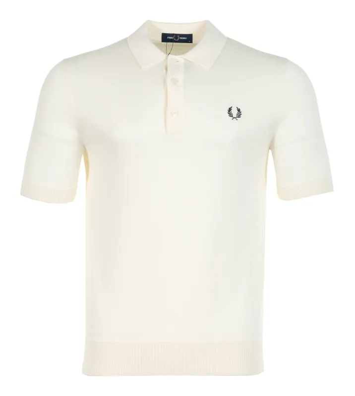 Cotton Knitted Polo Shirt Ecru sold by RAGAZZI