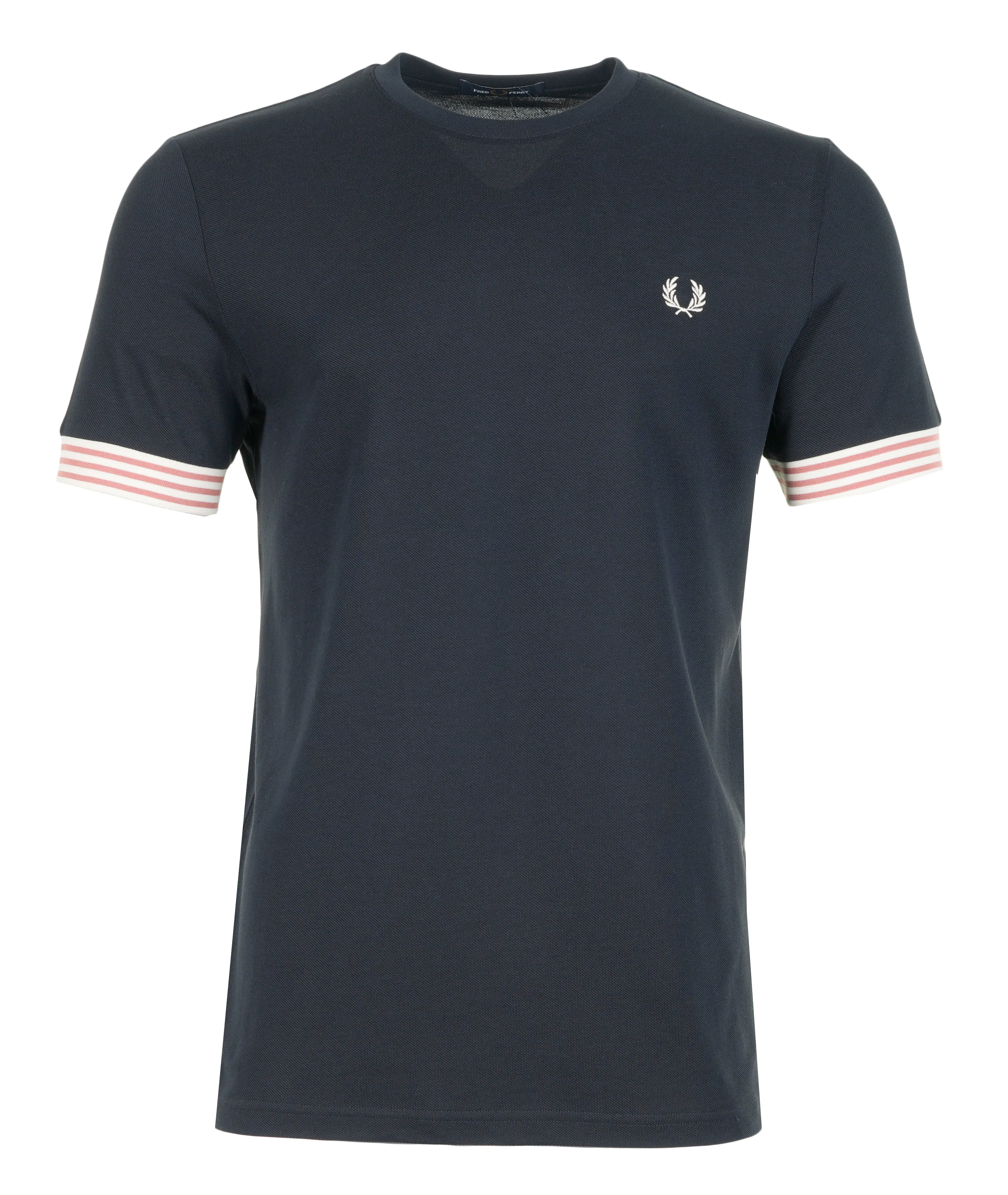 Striped Cuff Pique T-Shirt Navy sold by RAGAZZI