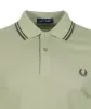 Short Sleeve Twin Tipped Polo Shirt Olive Mint Green sold by RAGAZZI