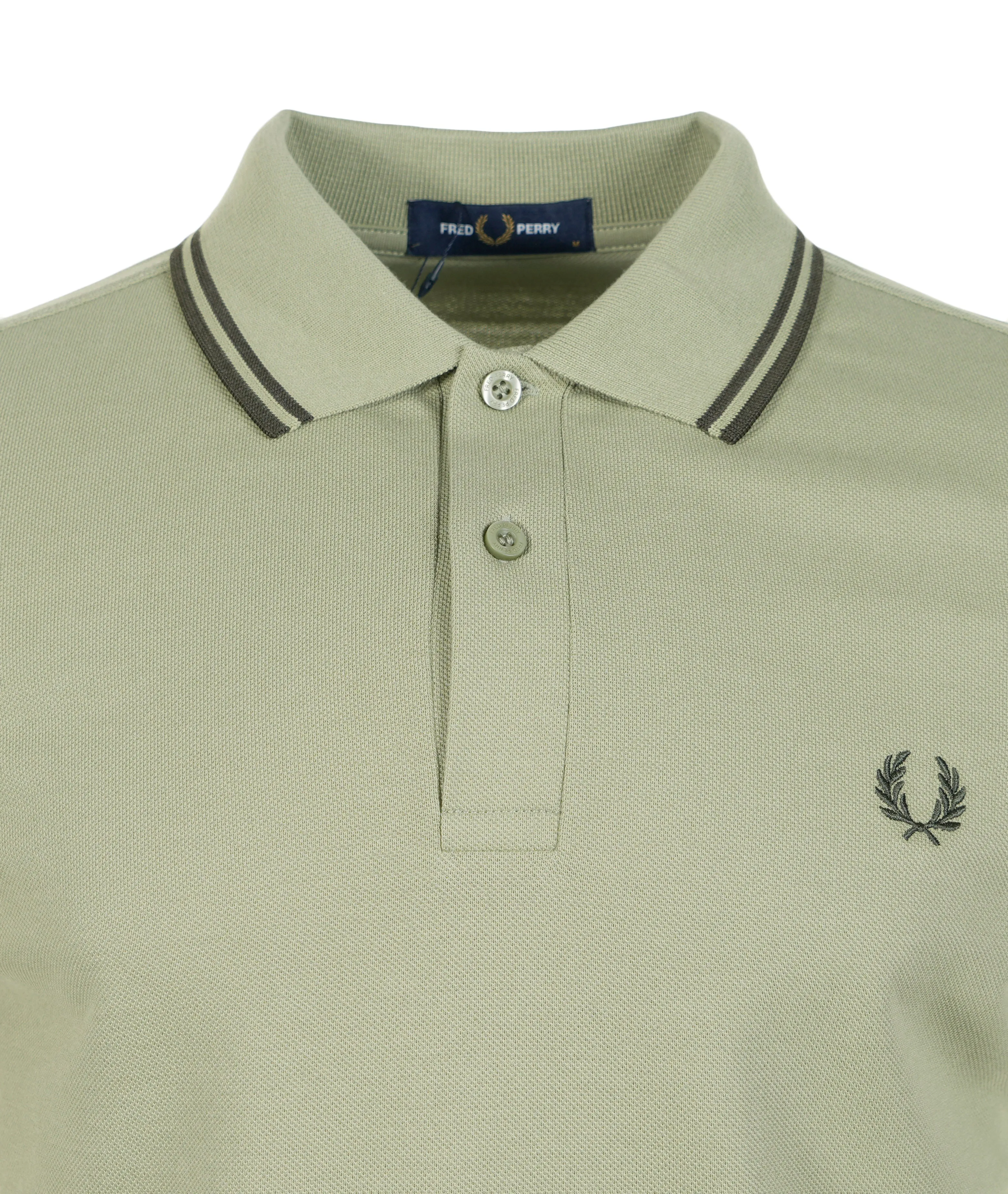 Short Sleeve Twin Tipped Polo Shirt Olive Mint Green sold by RAGAZZI product image thumbnail 3