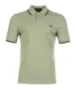 Short Sleeve Twin Tipped Polo Shirt Olive Mint Green sold by RAGAZZI