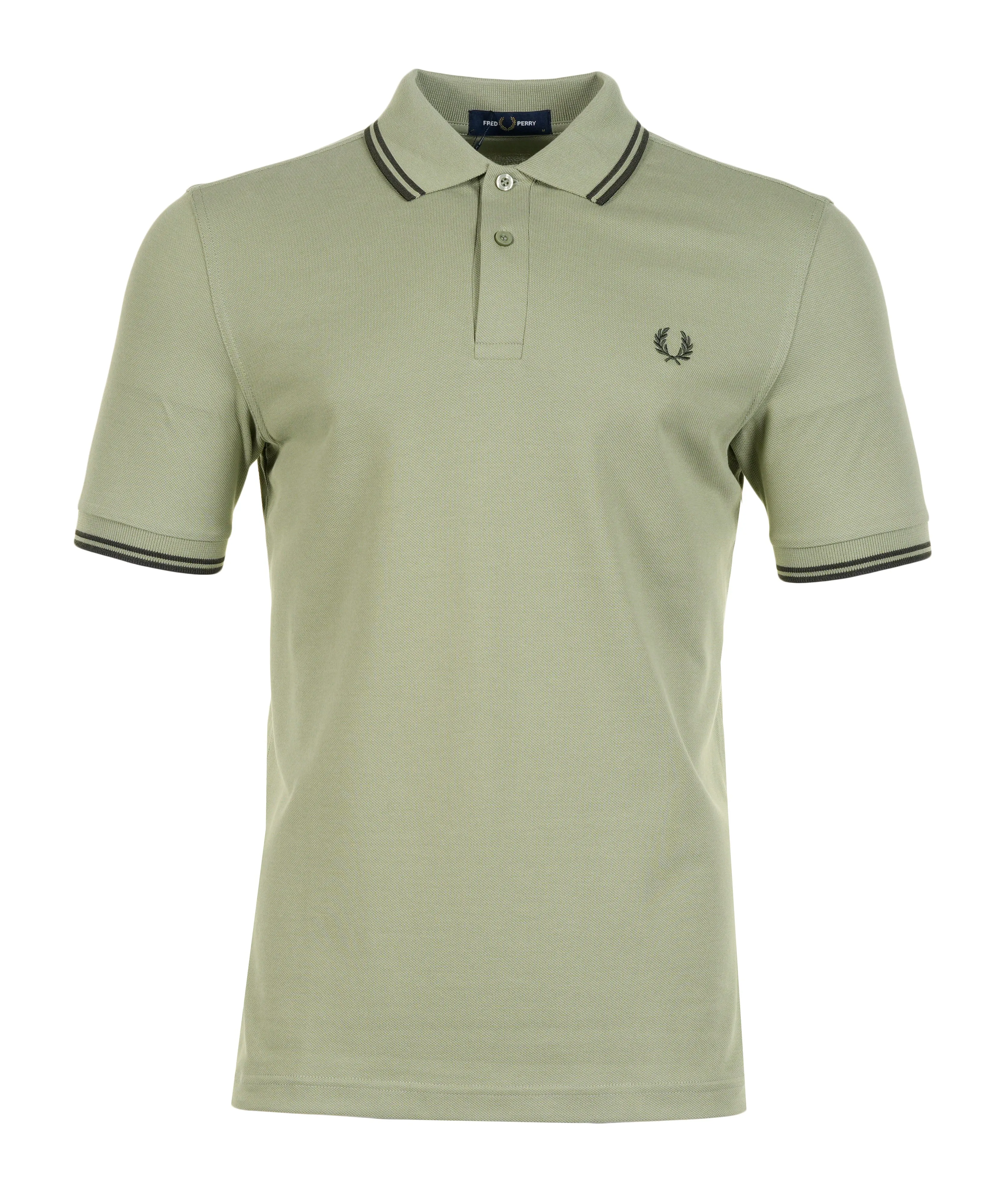 Short Sleeve Twin Tipped Polo Shirt Olive Mint Green sold by RAGAZZI
