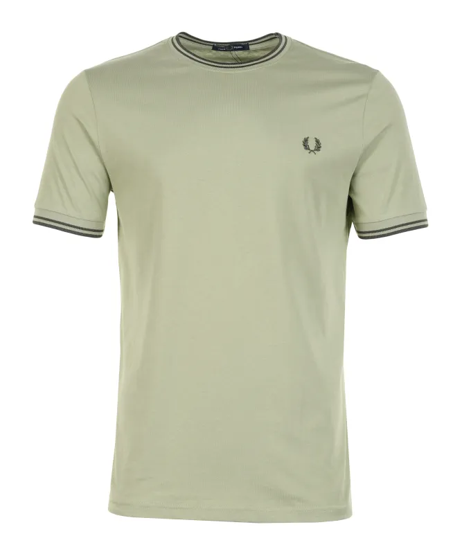 Twin Tipped T Shirt Olive Mint sold by RAGAZZI
