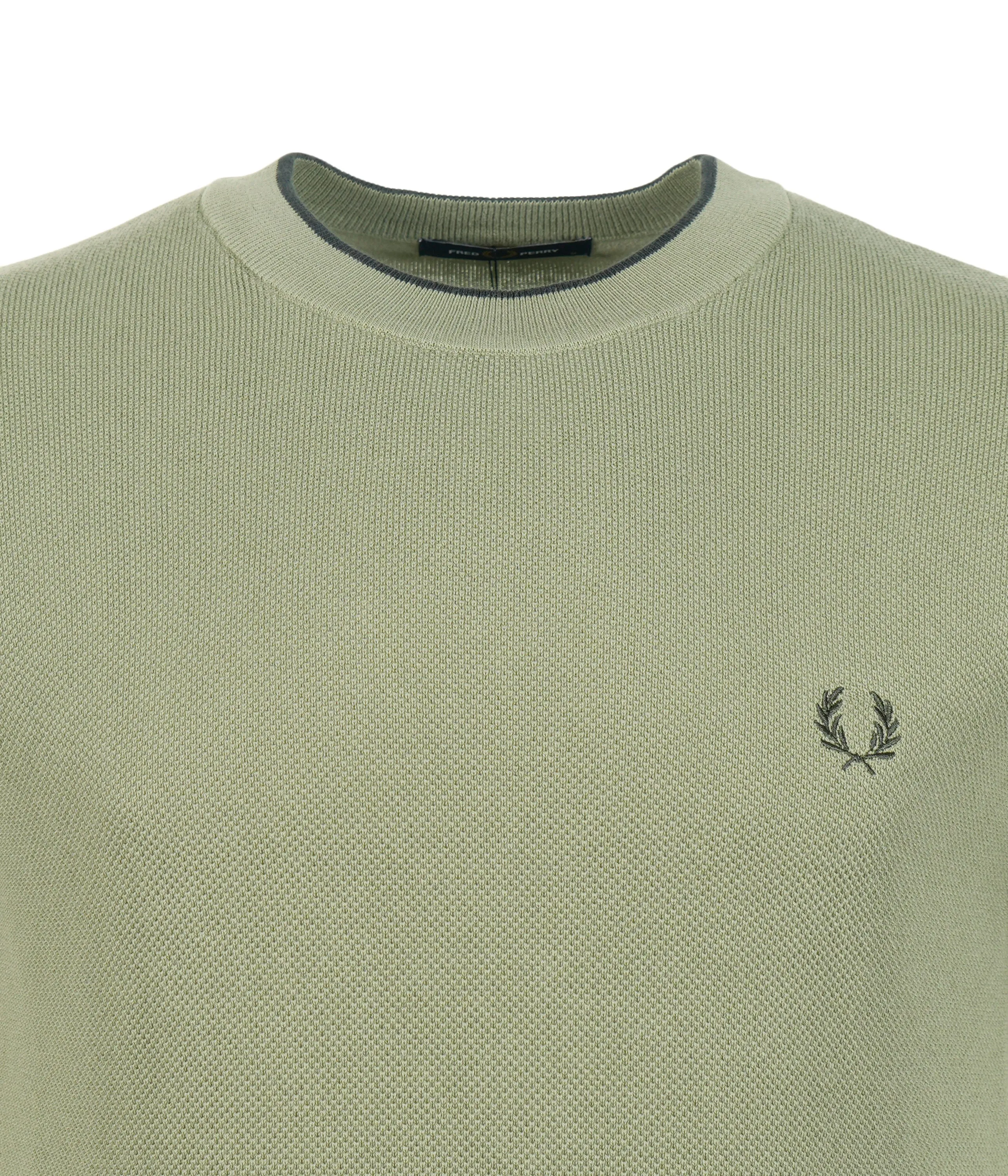 Texture Front Knitted T Shirt Olive Mint sold by RAGAZZI product image thumbnail 3