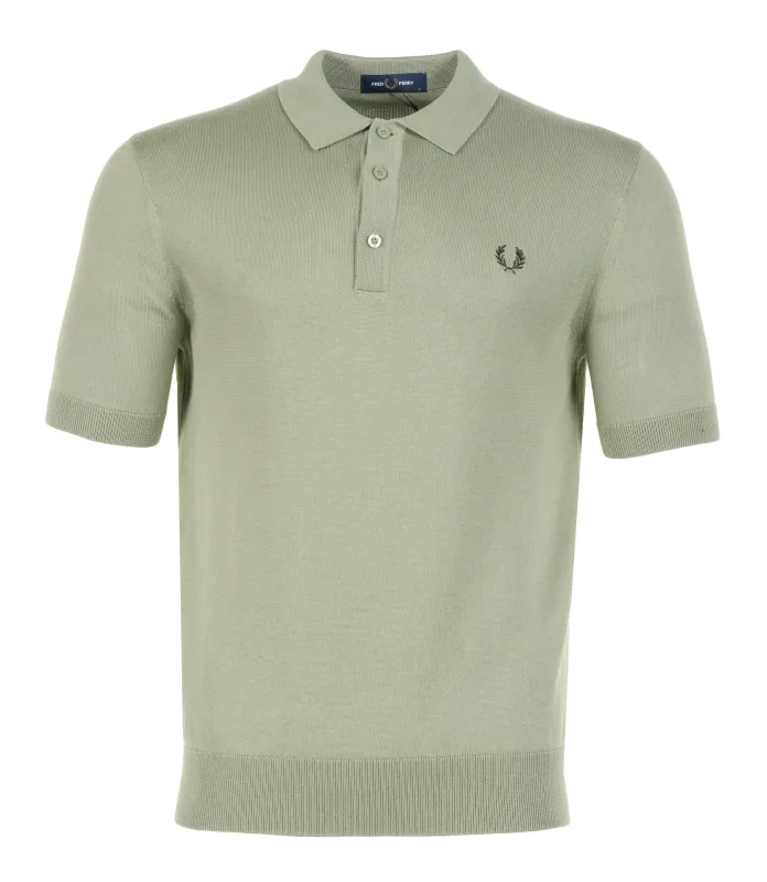 Cotton Knitted Polo Shirt Olive Mint sold by RAGAZZI