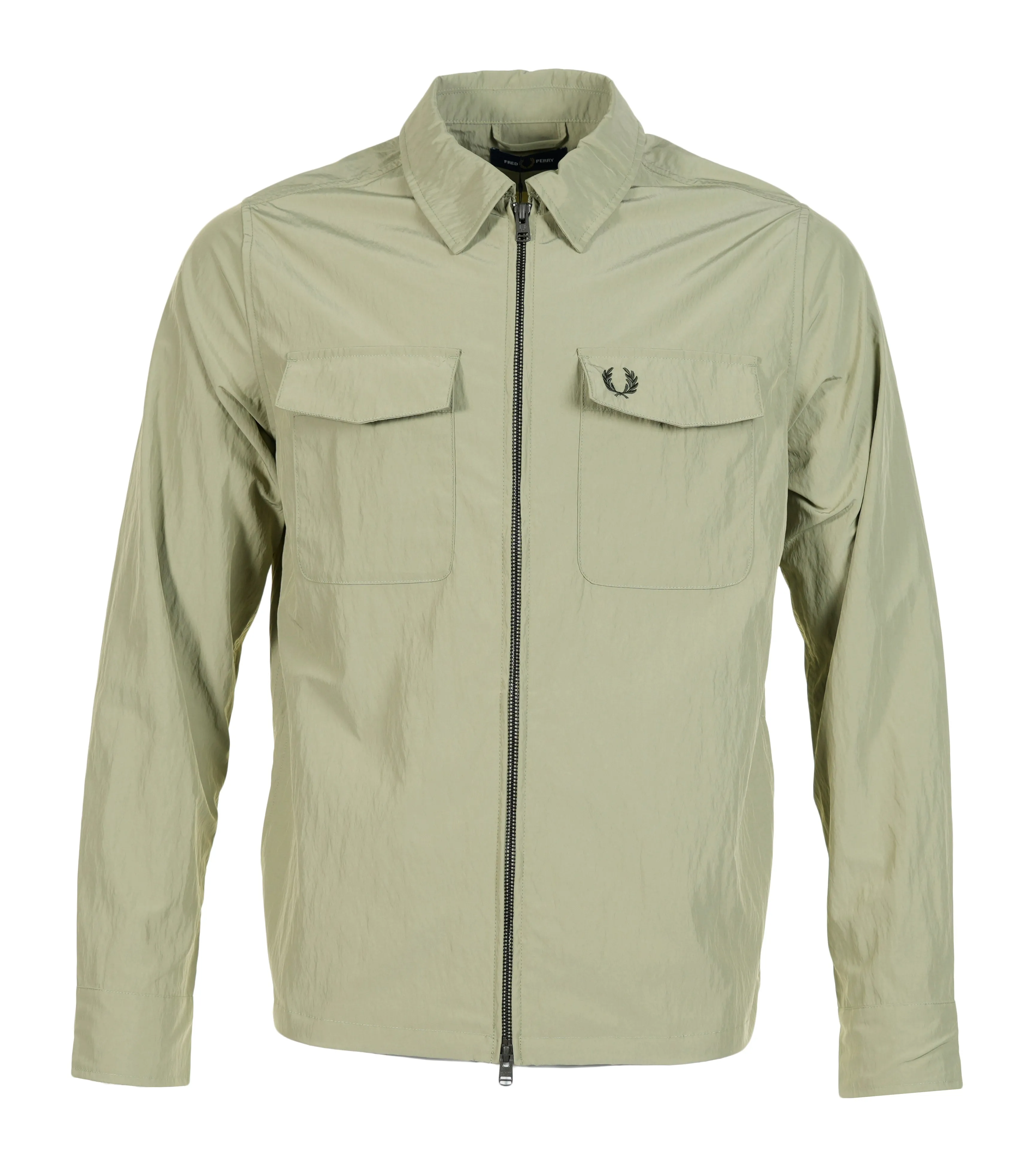 Zip Through Overshirt Olive Mint sold by RAGAZZI