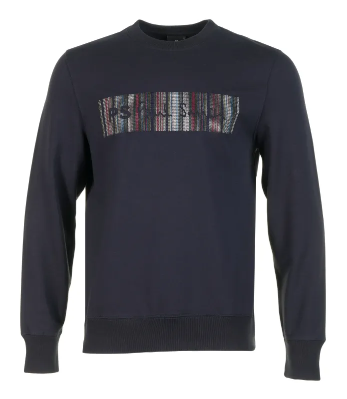 Stripe Sweatshirt Navy made by Paul Smith