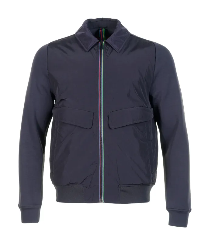 Mixed Media Jacket Navy Blue sold by RAGAZZI