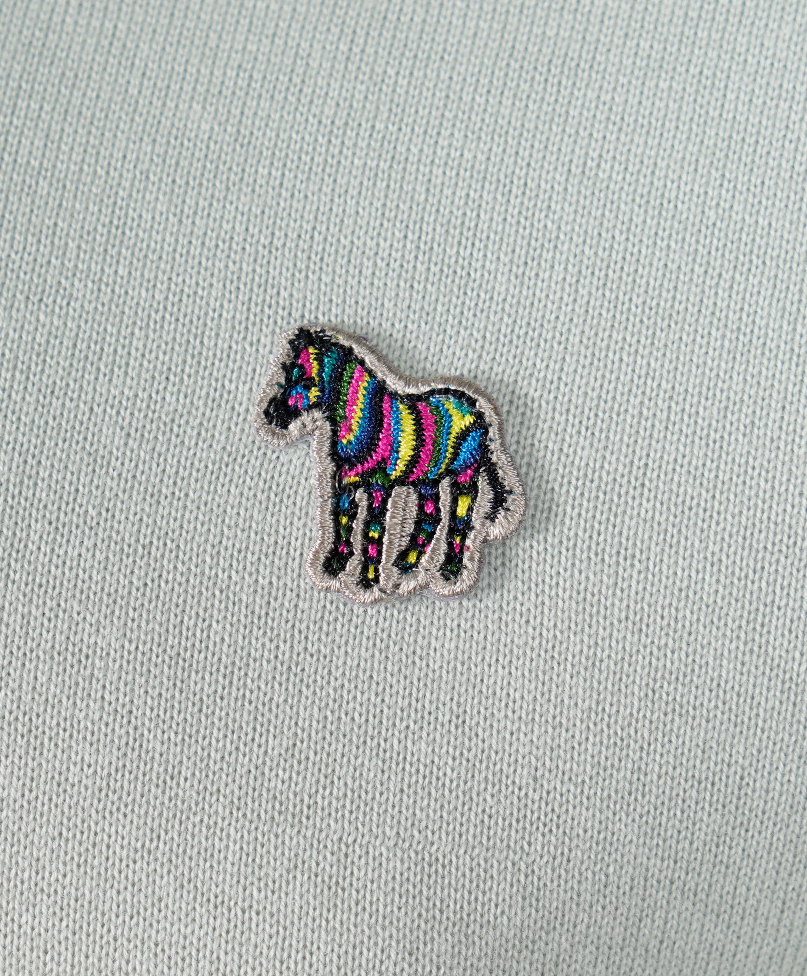 Knitted Short Sleeve Zebra Badge Polo Shirt 70c Grey sold by RAGAZZI product image thumbnail 4