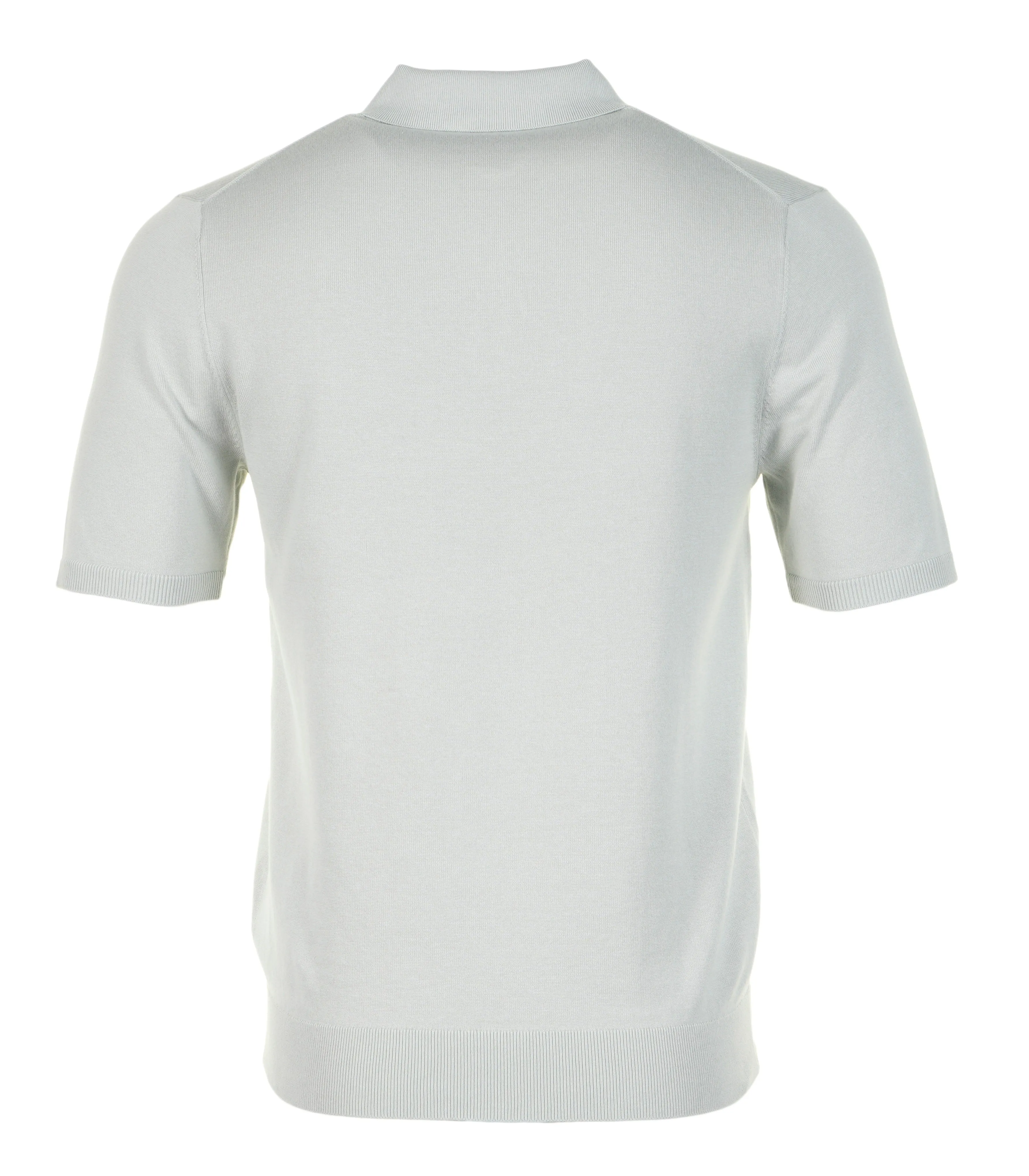 Knitted Short Sleeve Zebra Badge Polo Shirt 70c Grey sold by RAGAZZI product image thumbnail 2