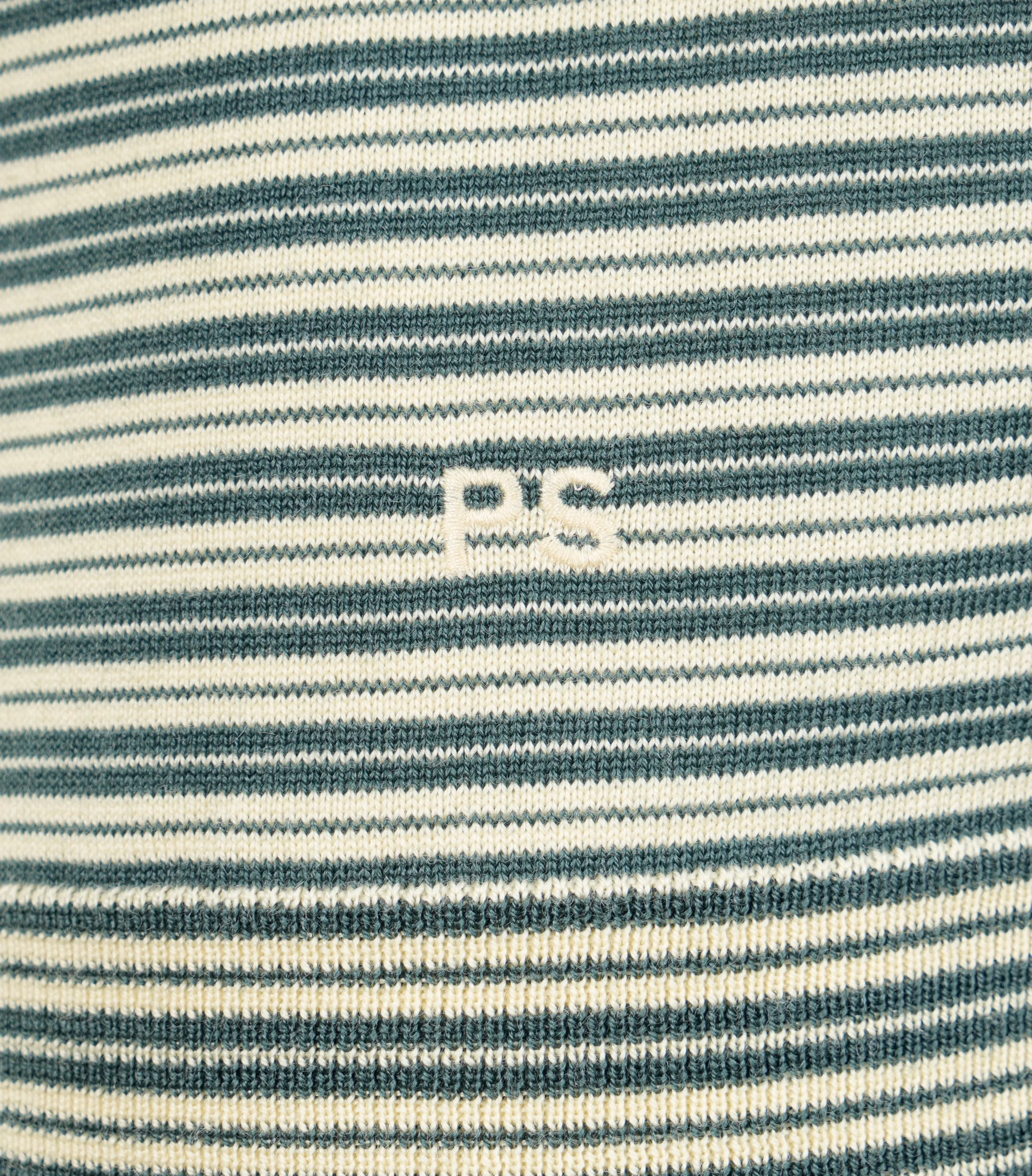 Knitted Long Sleeve Striped Polo Shirt Petrol Green sold by RAGAZZI product image thumbnail 4