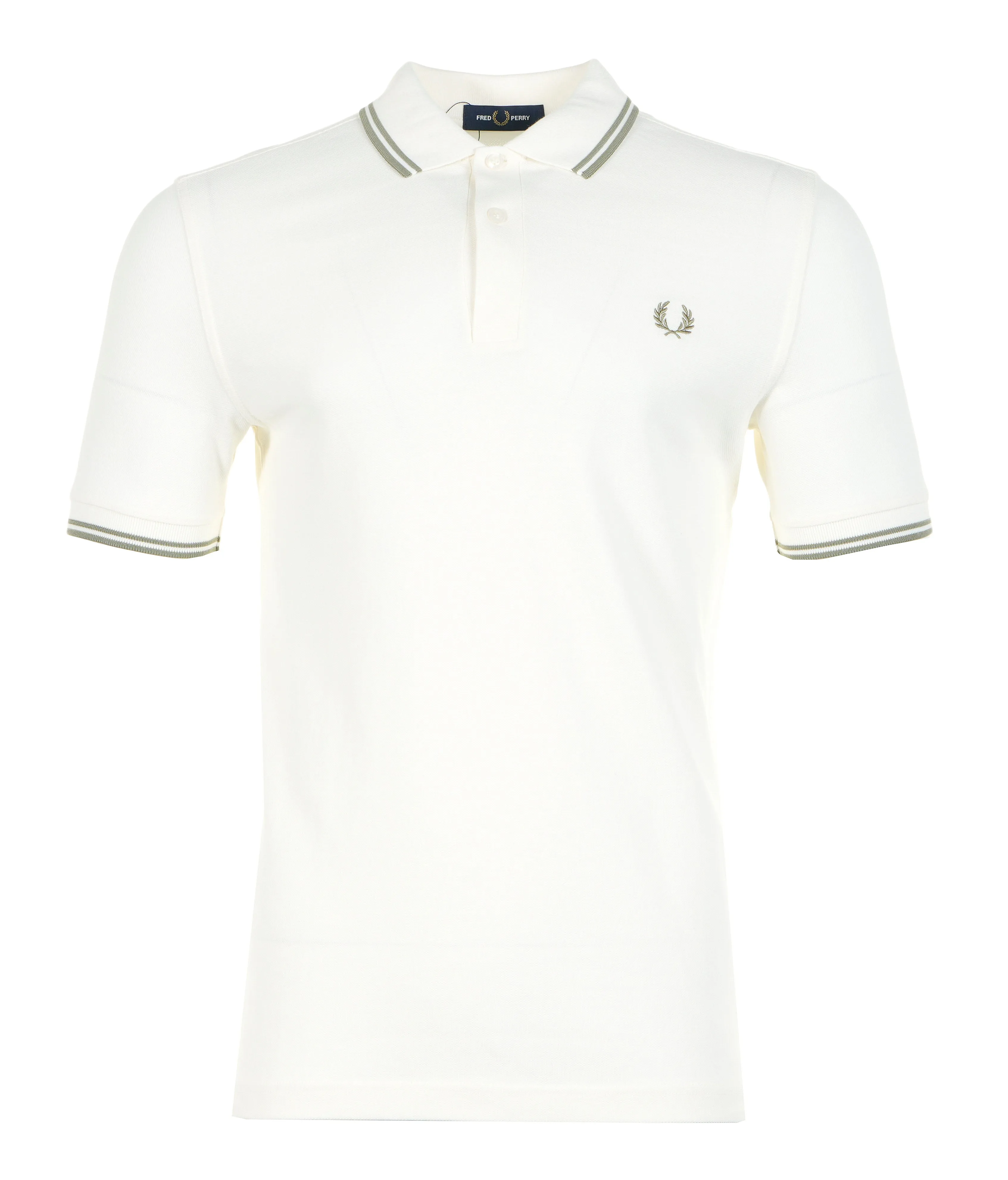 Short Sleeve Twin Tipped Polo Shirt Light Ecru Olive Mint sold by RAGAZZI