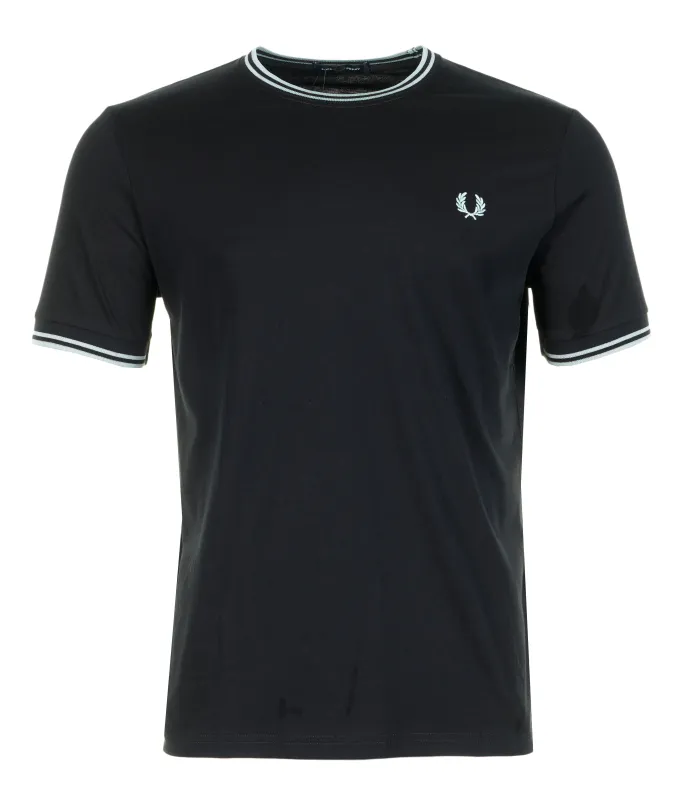 Twin Tipped T Shirt Black Silver Blue sold by RAGAZZI