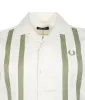 Panelled Linen Blend Short Sleeve Shirt Light Ecru sold by RAGAZZI
