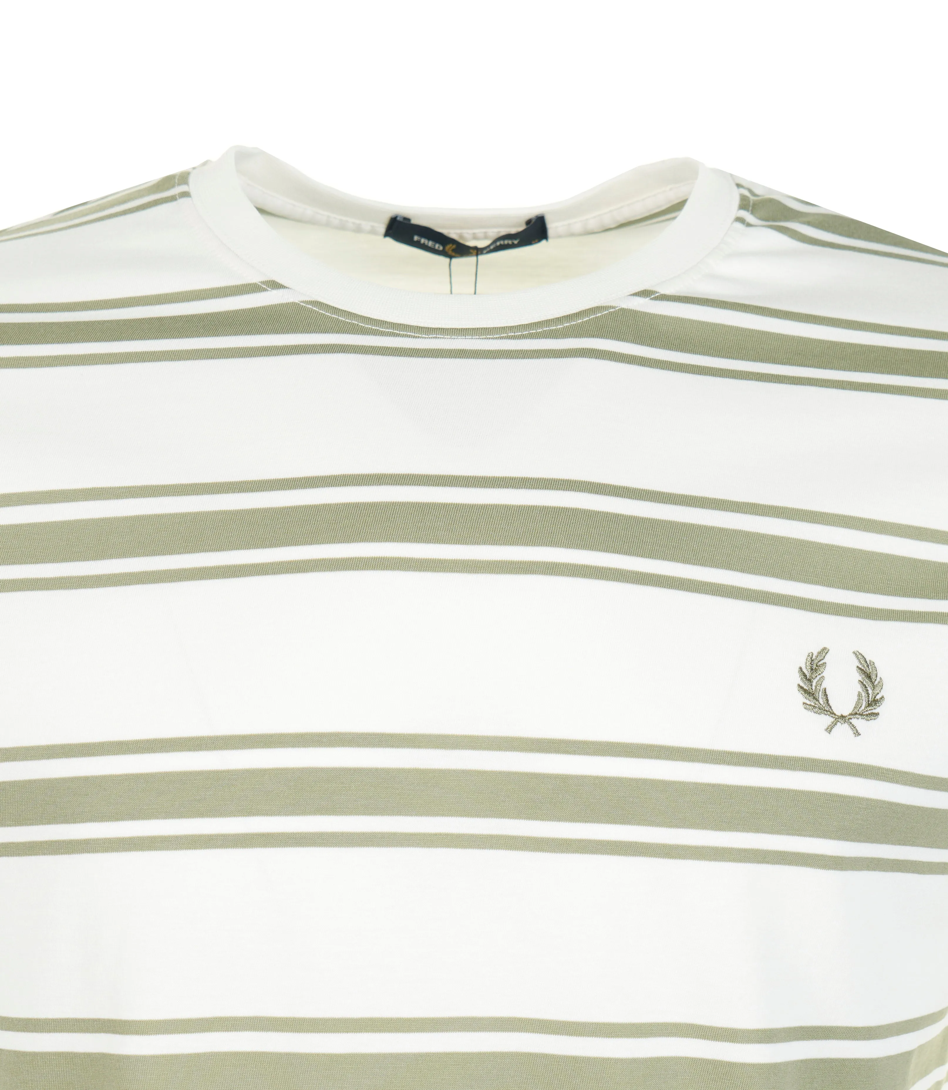 Fred Perry Fine Stripe T Shirt Light Ecru sold by RAGAZZI product image thumbnail 3