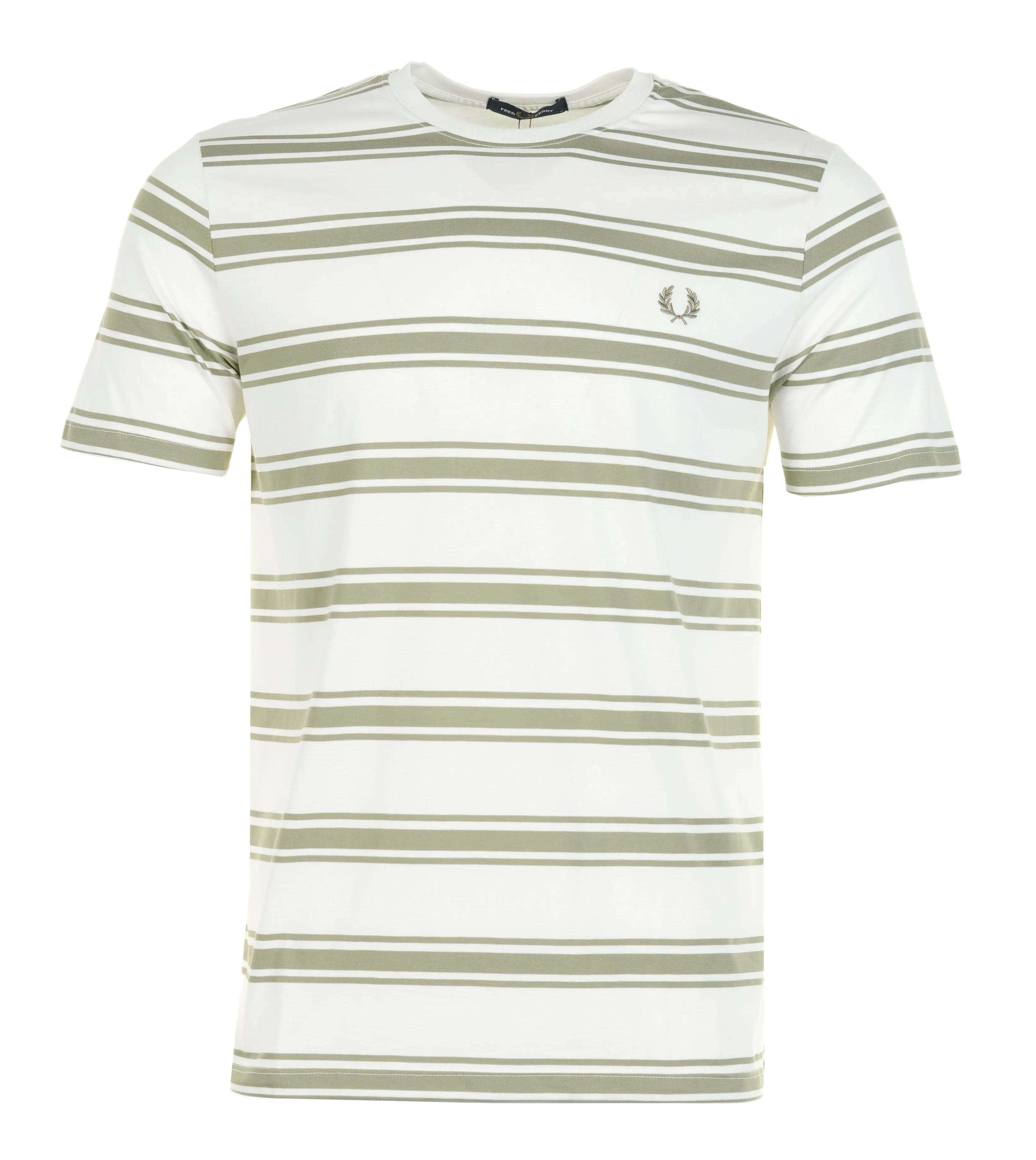 Fred Perry Fine Stripe T Shirt Light Ecru sold by RAGAZZI