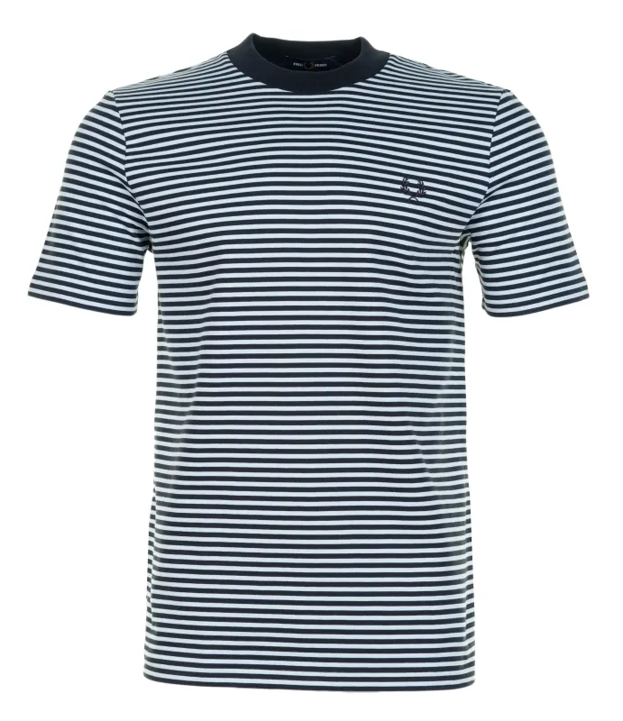 Fine Stripe T Shirt Navy sold by RAGAZZI