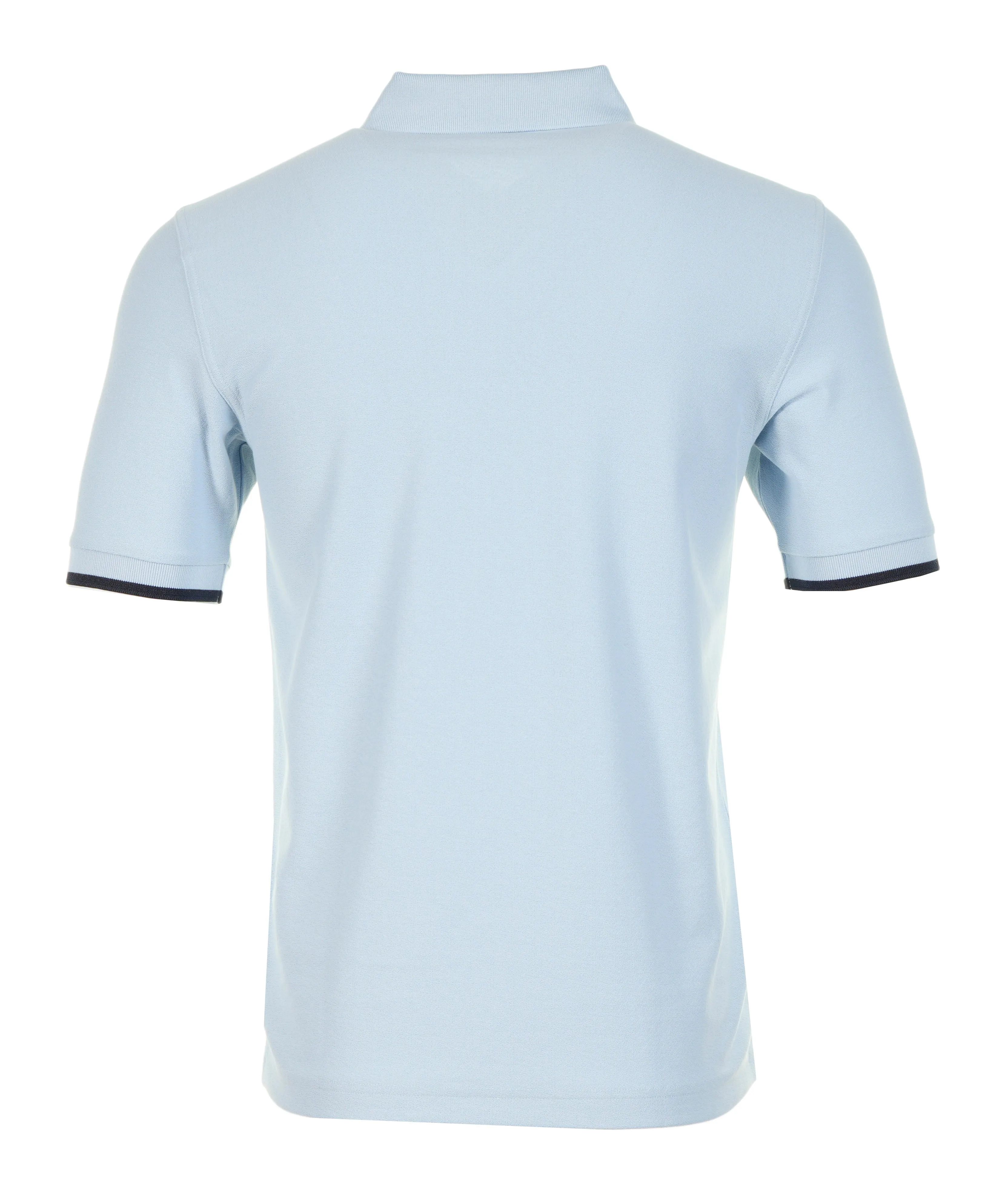 Crepe Pique Zip Neck Polo Shirt Light Smoke sold by RAGAZZI product image thumbnail 2
