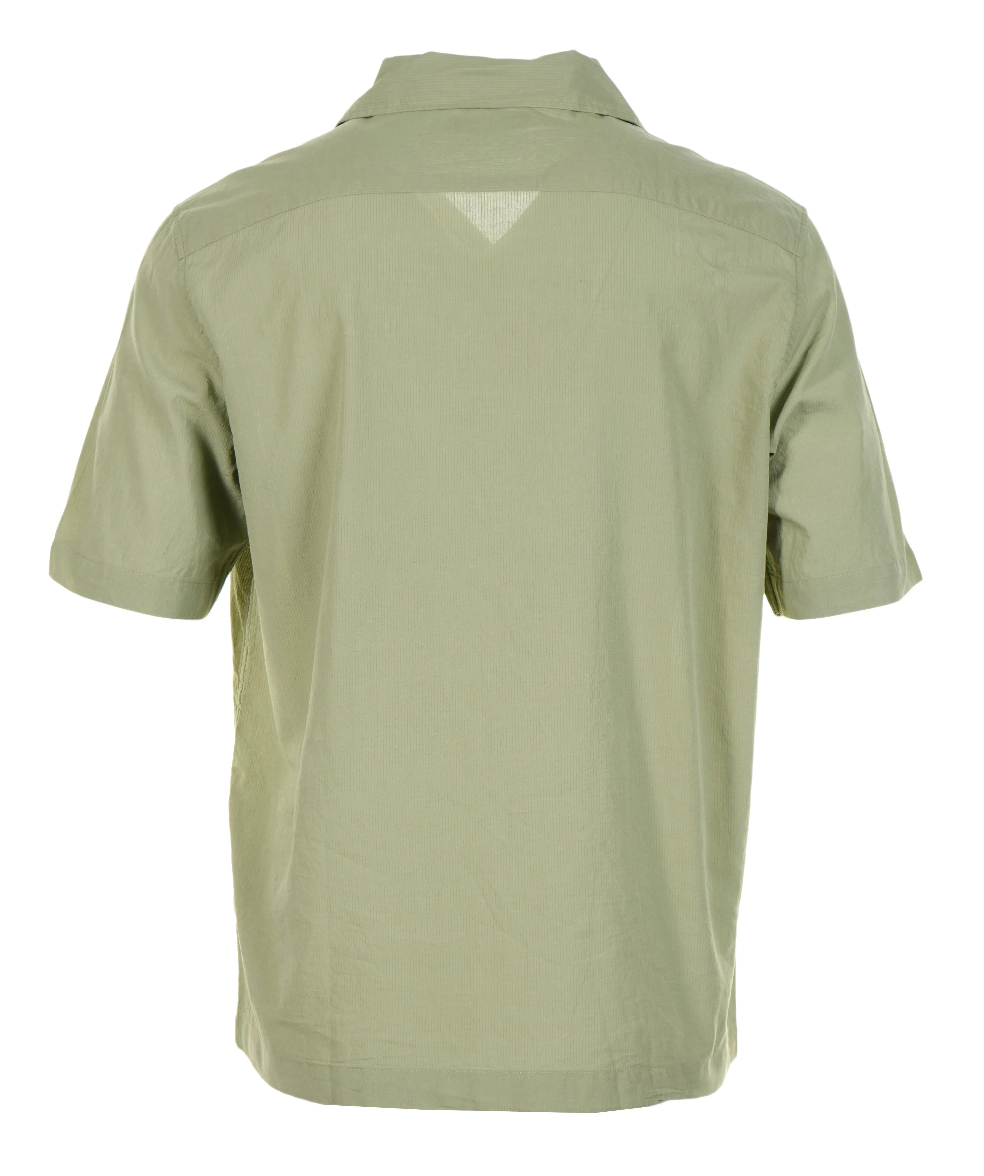 Lightweight Texture Revere Collar Short Sleeve Shirt Olive Mint sold by RAGAZZI product image thumbnail 2