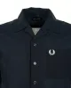 Lightweight Texture Revere Collar Short Sleeve Shirt Navy sold by RAGAZZI