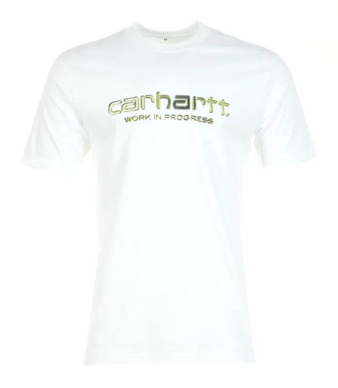 Short Sleeve Solar Chrome Script T Shirt White sold by RAGAZZI