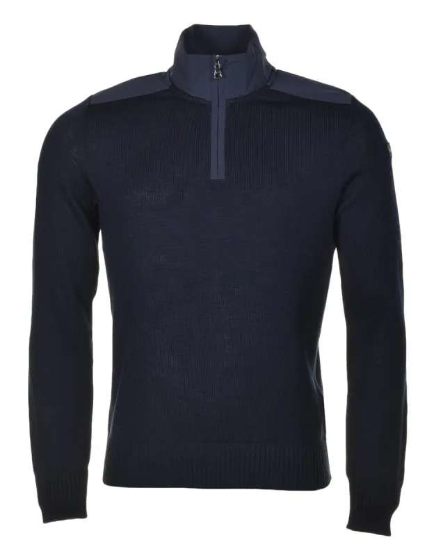 Typhoon Wool Half Zip Jumper Navy sold by RAGAZZI