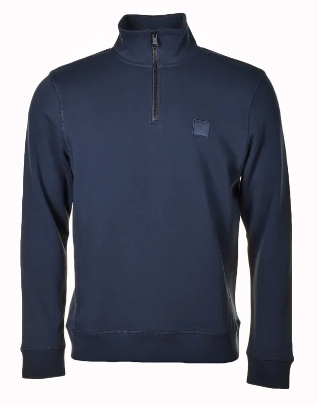 Zetrust Quarter Zip Sweatshirt Dark Blue sold by RAGAZZI