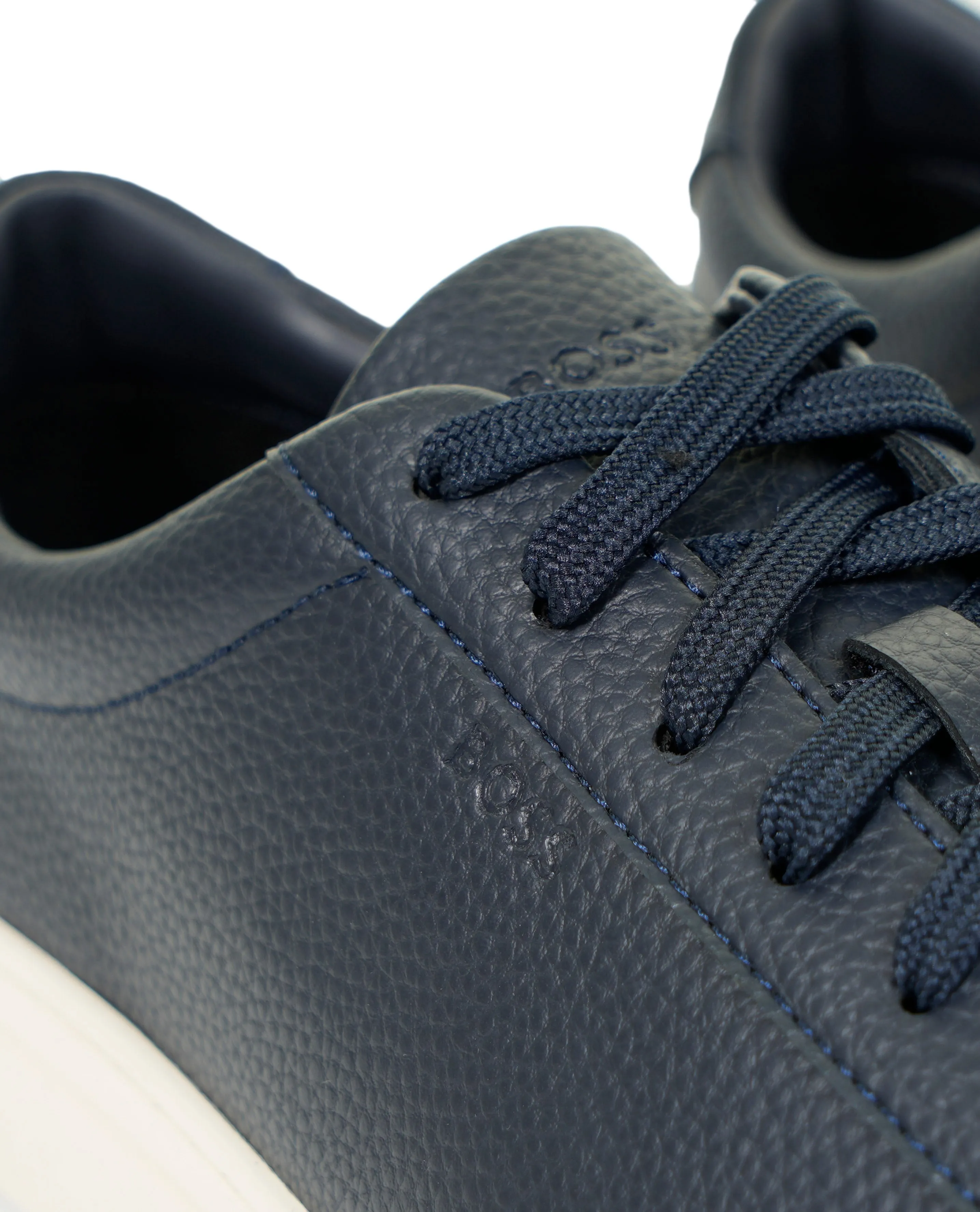 Kieran Tenn Tumbled Leather Trainers Navy sold by RAGAZZI product image thumbnail 4