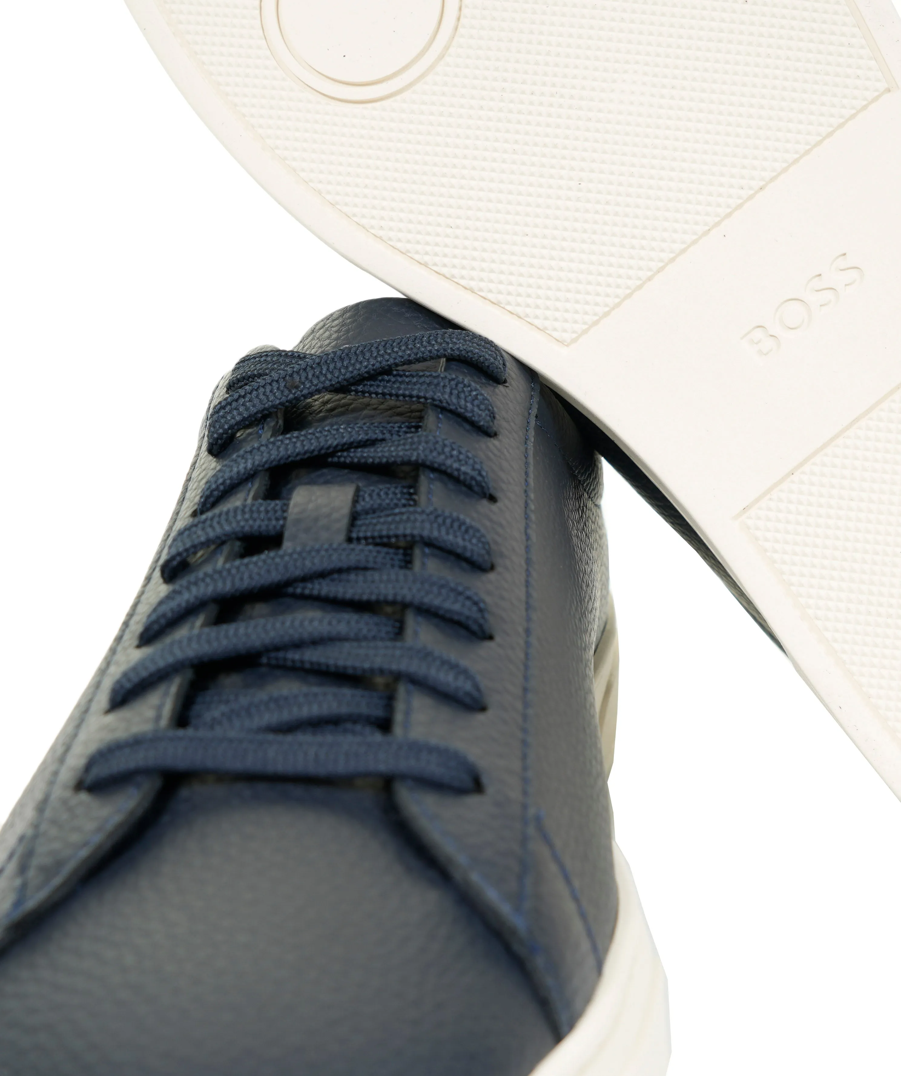 Kieran Tenn Tumbled Leather Trainers Navy sold by RAGAZZI product image thumbnail 5