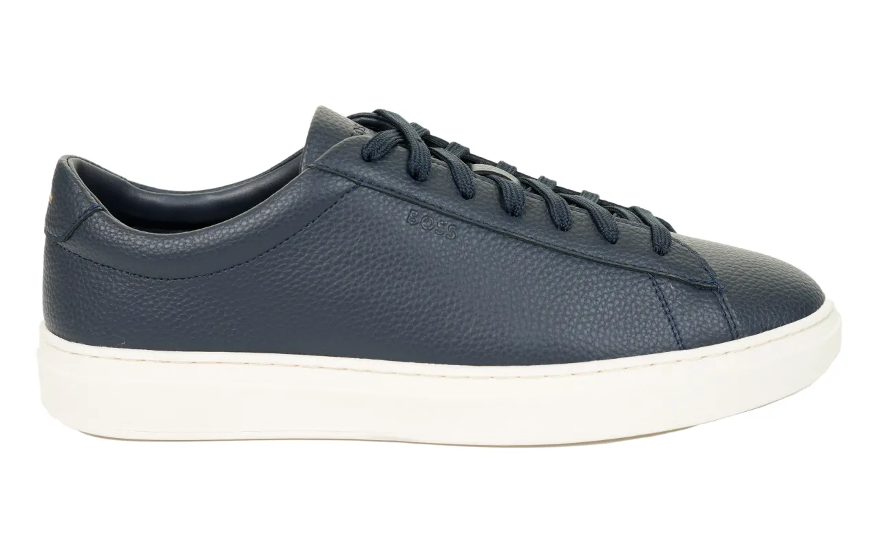 Kieran Tenn Tumbled Leather Trainers Navy sold by RAGAZZI