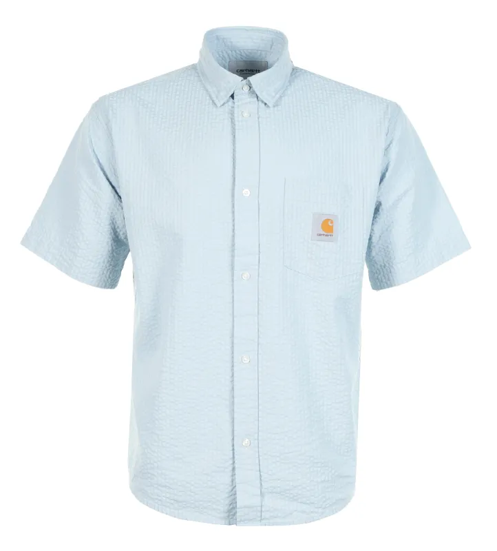 Short Sleeve Toland Shirt Blue Fog sold by RAGAZZI