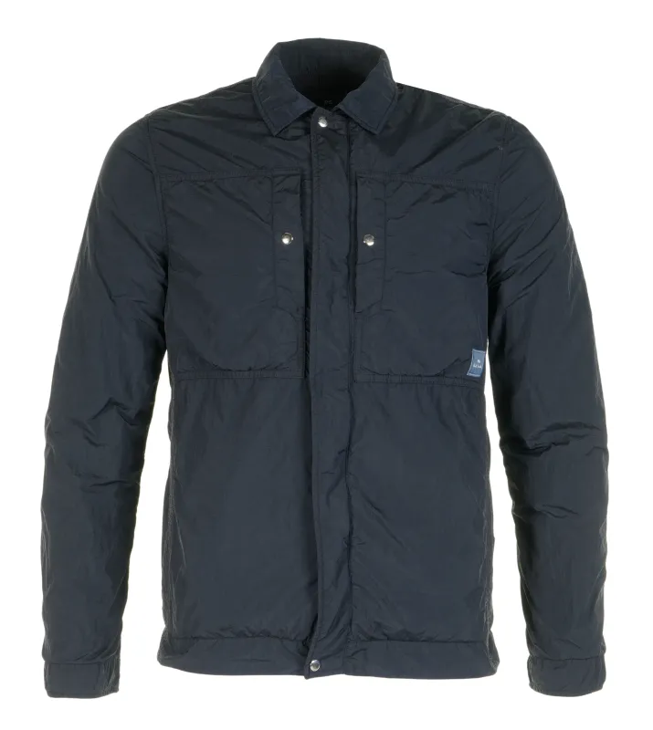 Garment Dyed Nylon Jacket Navy sold by RAGAZZI