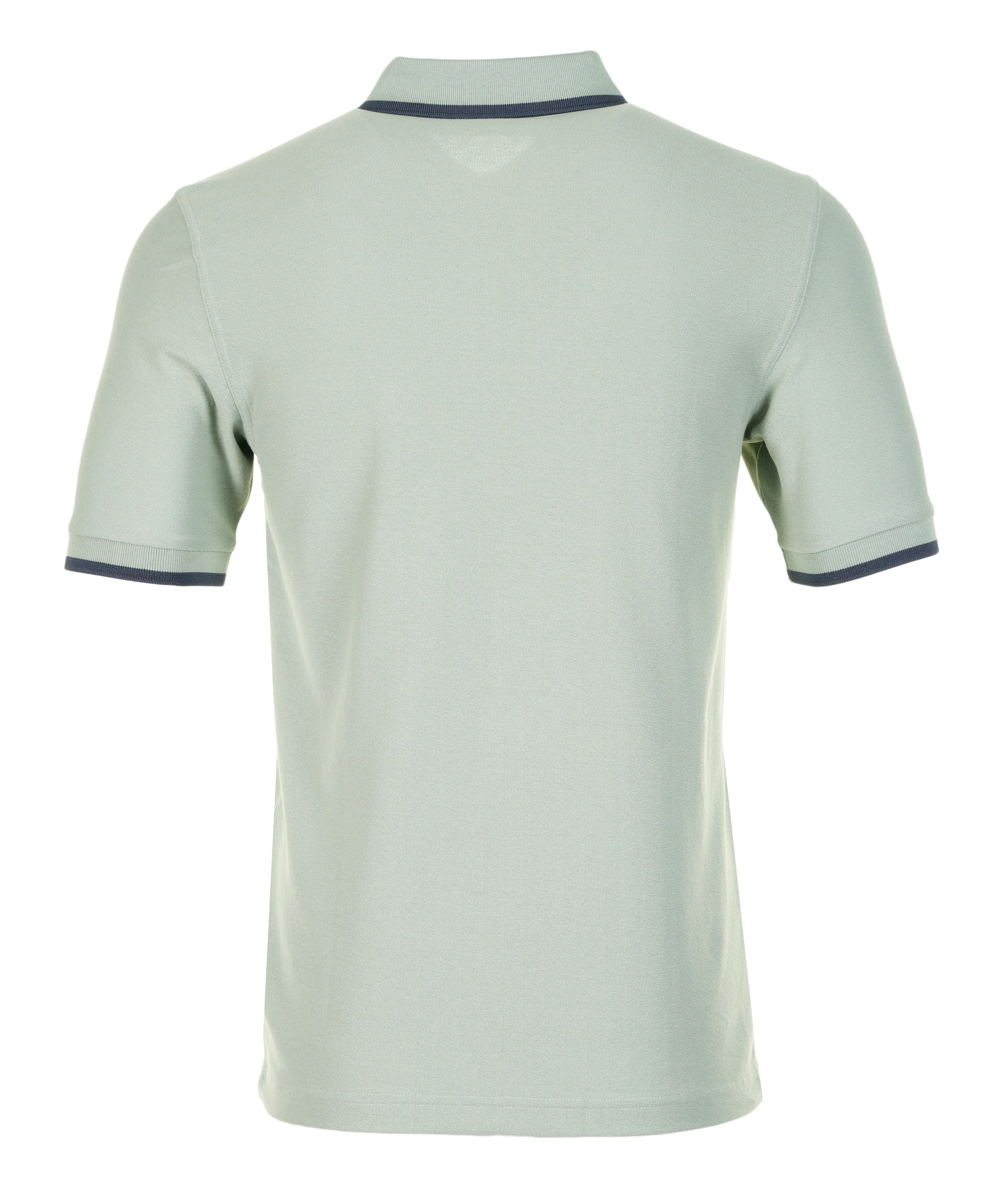 Crepe Pique Zip Neck Polo Shirt Bayleaf sold by RAGAZZI product image thumbnail 2