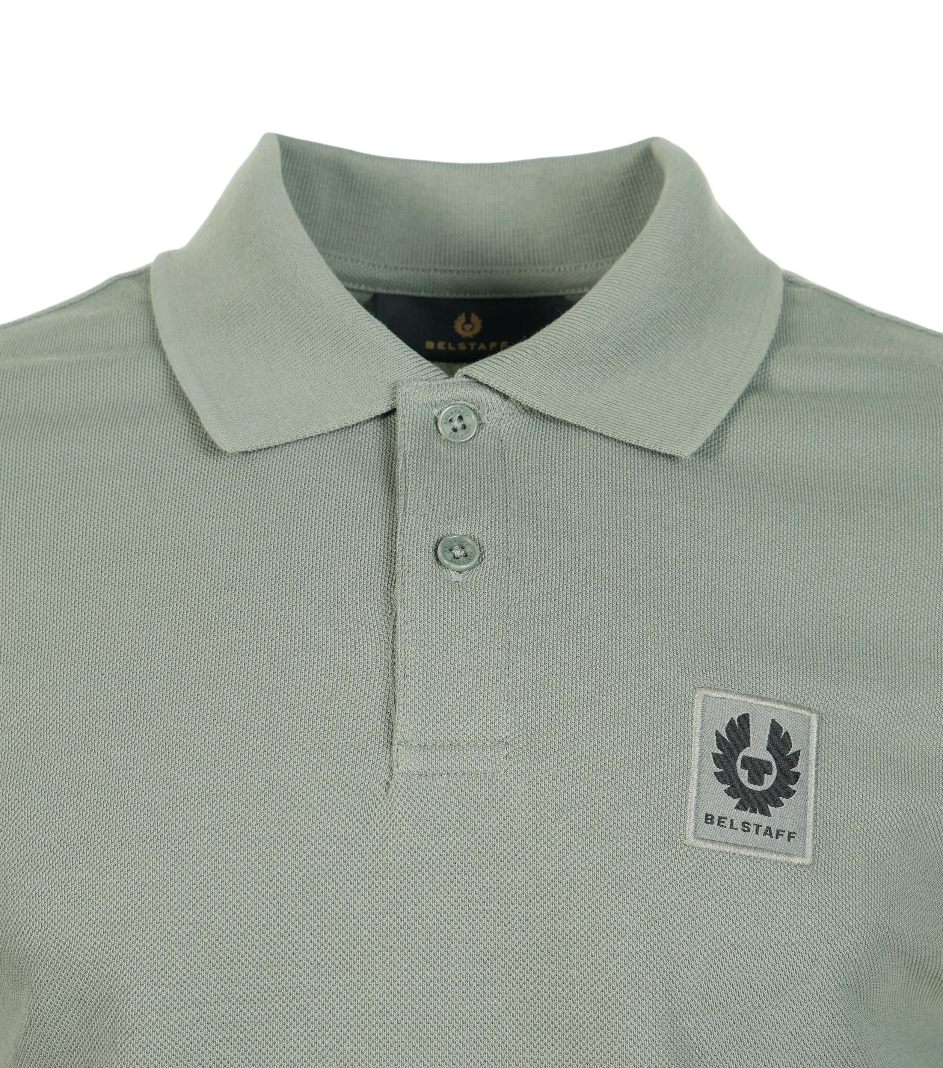Long Sleeve Polo Shirt Sage Green sold by RAGAZZI product image thumbnail 3