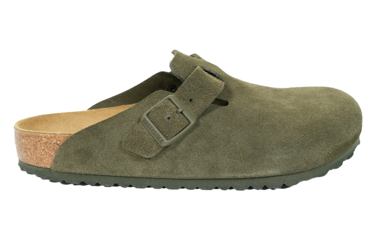 Boston Leve BS Clogs Regular Fit Suede Thyme sold by RAGAZZI