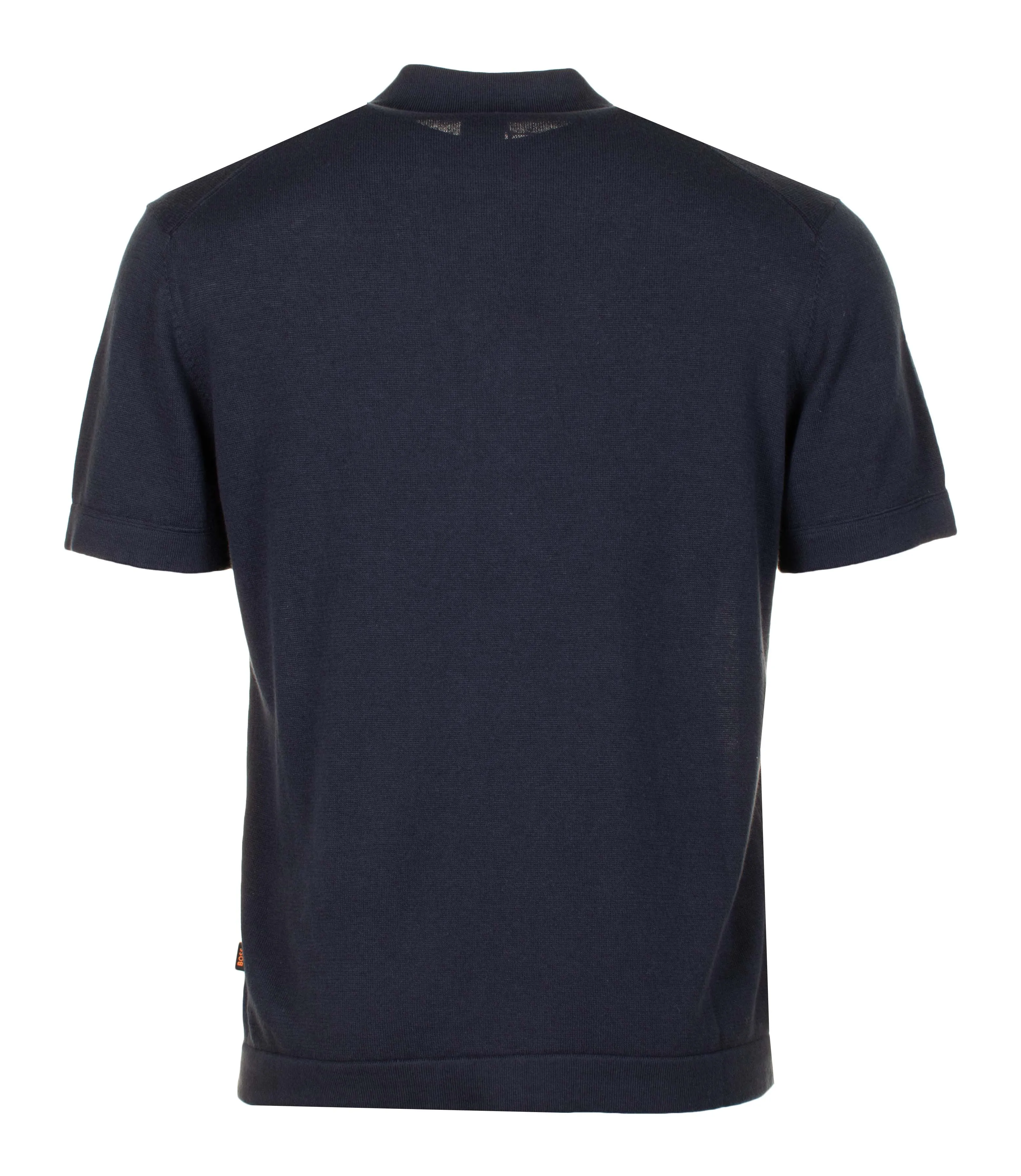 Kamiccio Knitted Full Button Short Sleeve Polo Shirt Dark Blue sold by RAGAZZI product image thumbnail 2