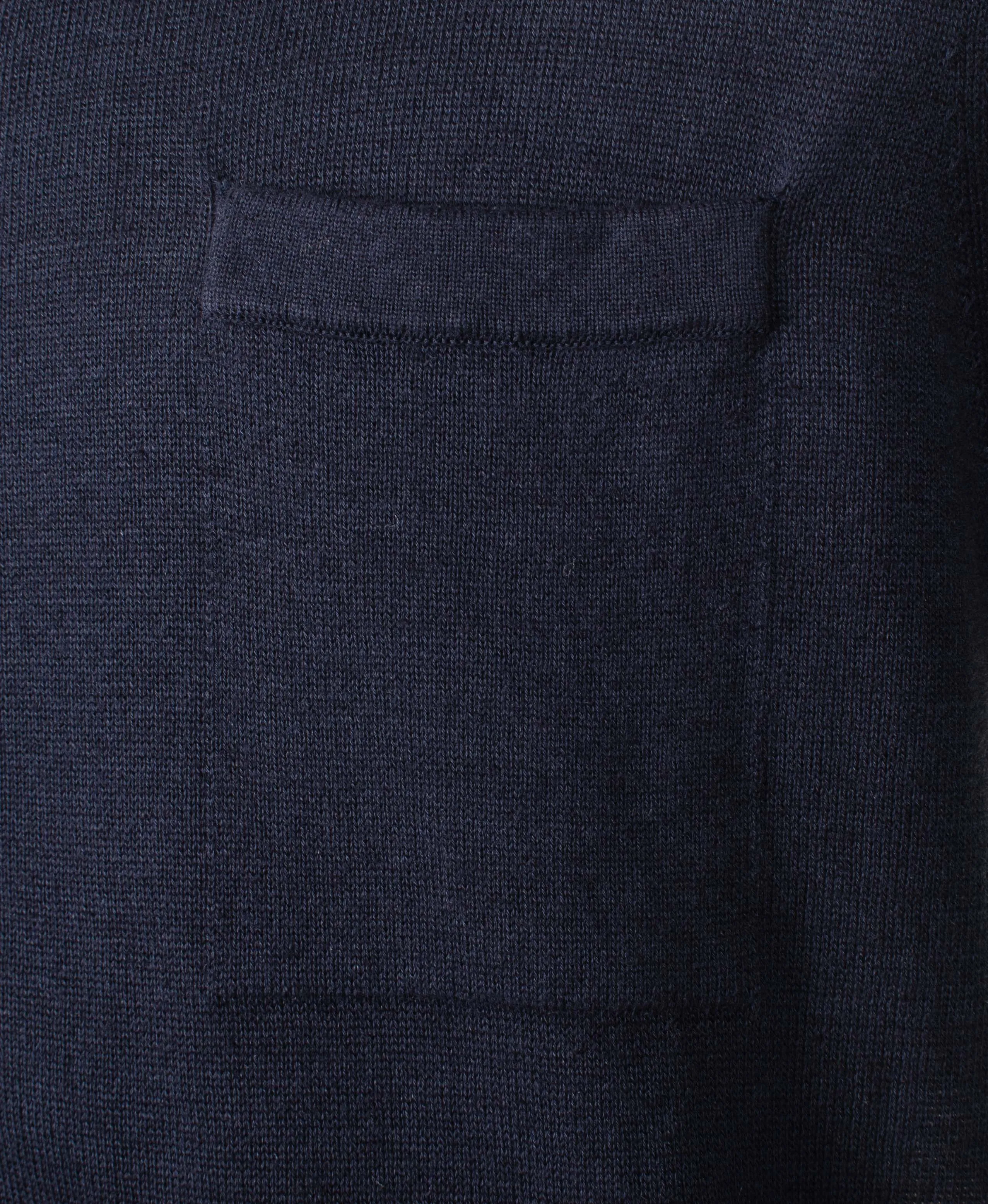 Kamiccio Knitted Full Button Short Sleeve Polo Shirt Dark Blue sold by RAGAZZI product image thumbnail 3