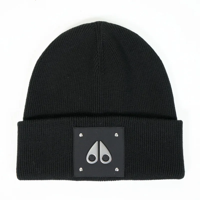 Large Logo Beanie Black Nickel sold by RAGAZZI