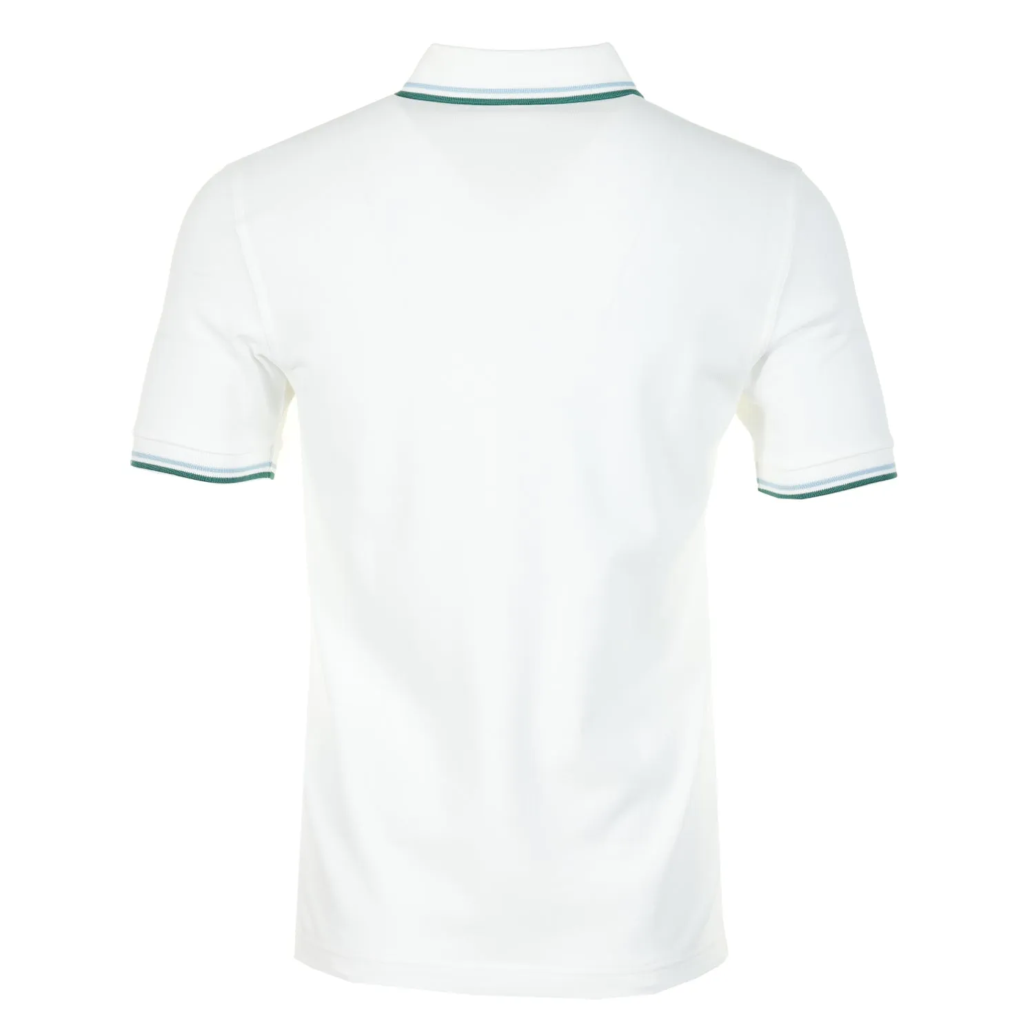 Short Sleeve Twin Tipped Polo Shirt Snow White Track Blue Sport Green sold by RAGAZZI product image thumbnail 2