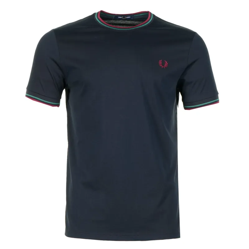 Twin Tipped T Shirt Navy Sport Green sold by RAGAZZI