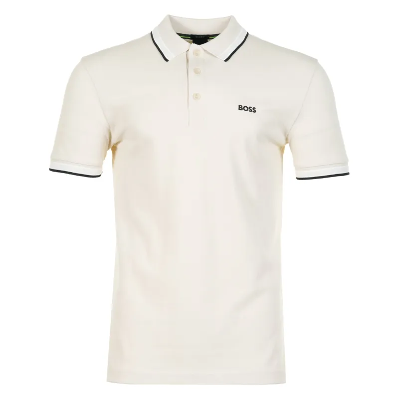 Paddy Short Sleeve Polo Shirt 133 Open White sold by RAGAZZI