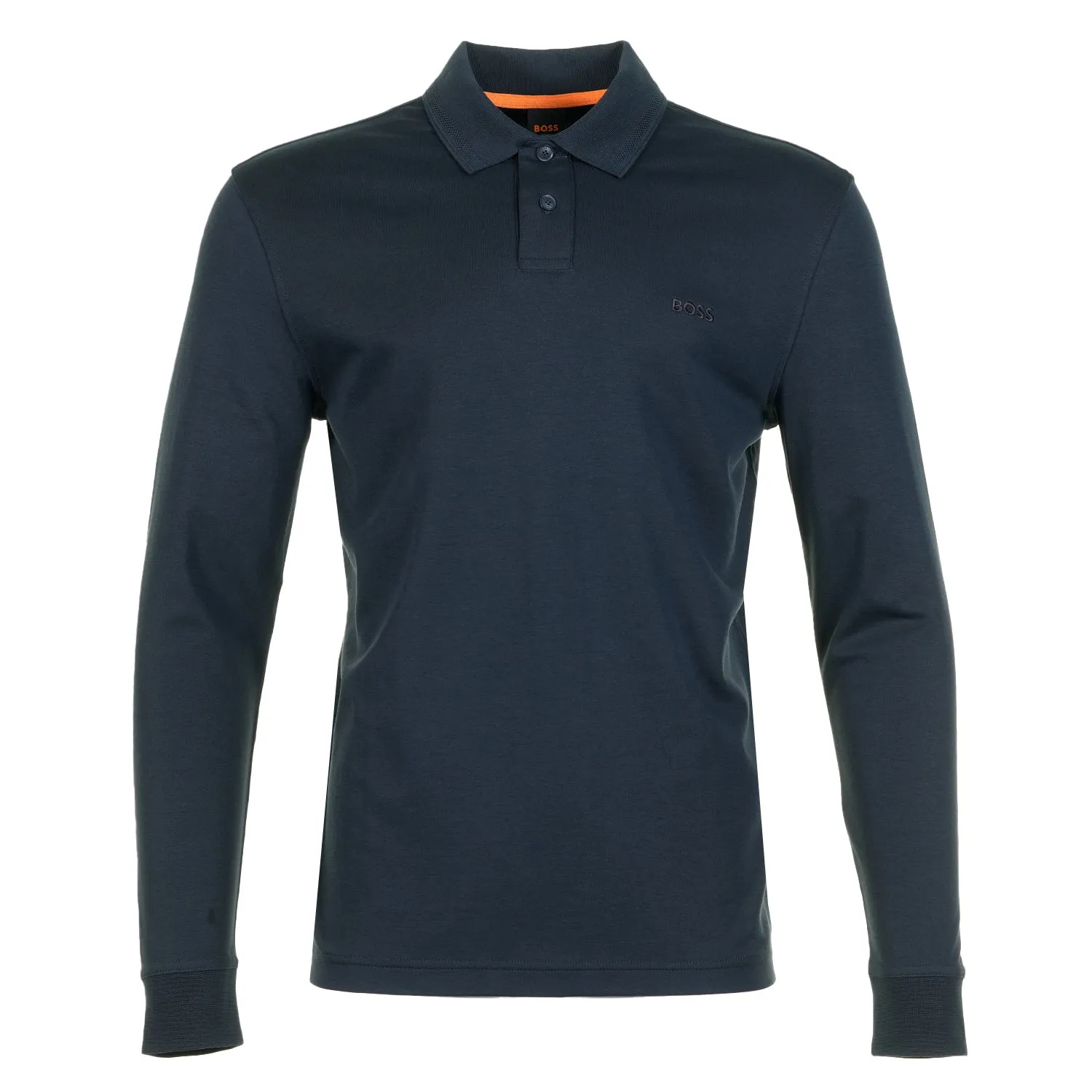 Pe Interlock Long Sleeve Polo Shirt Dark Blue sold by RAGAZZI