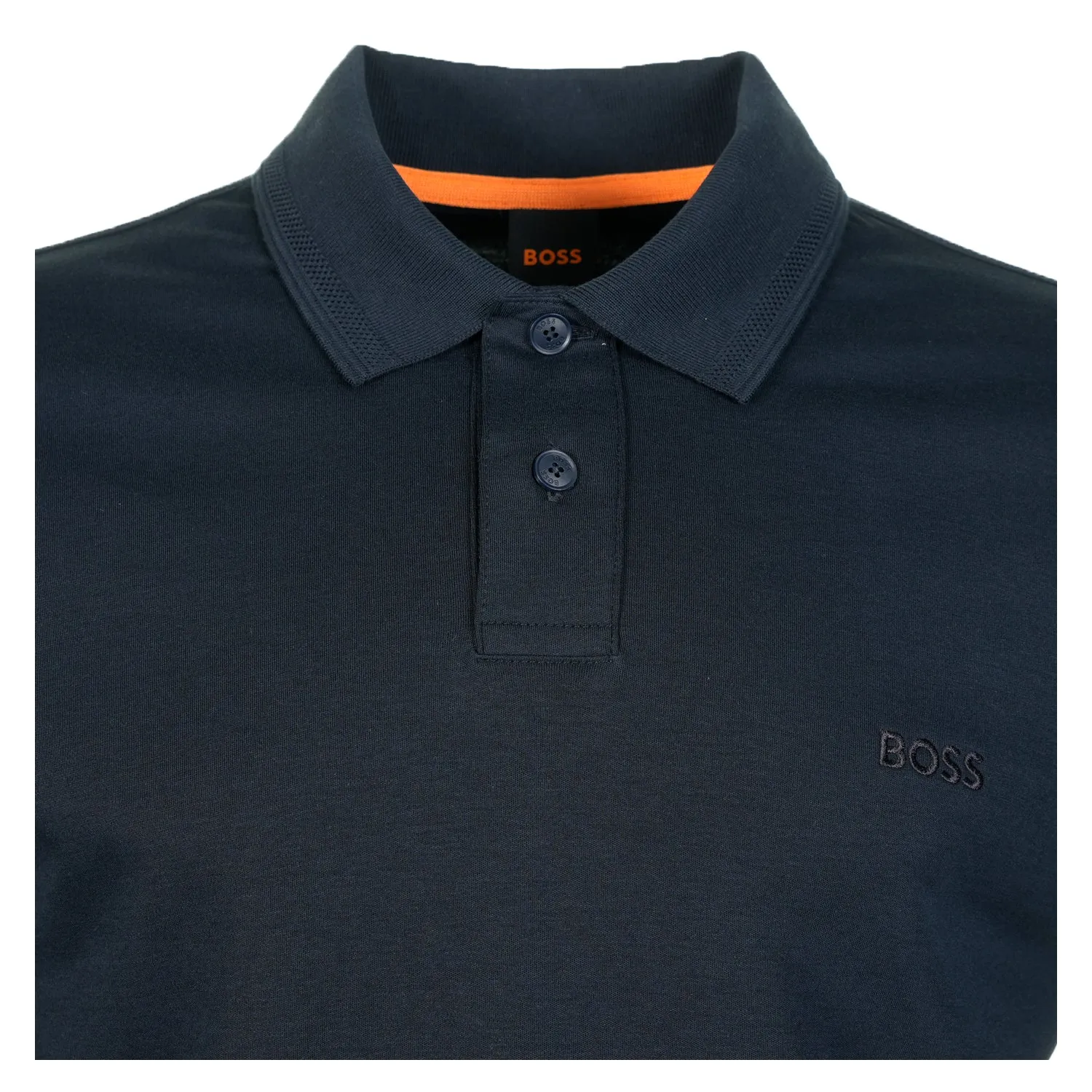 Pe Interlock Long Sleeve Polo Shirt Dark Blue sold by RAGAZZI product image thumbnail 3