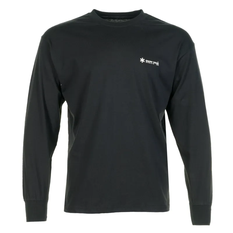 Soft Cotton Relaxed Fit Logo Long Sleeve T Shirt Black sold by RAGAZZI
