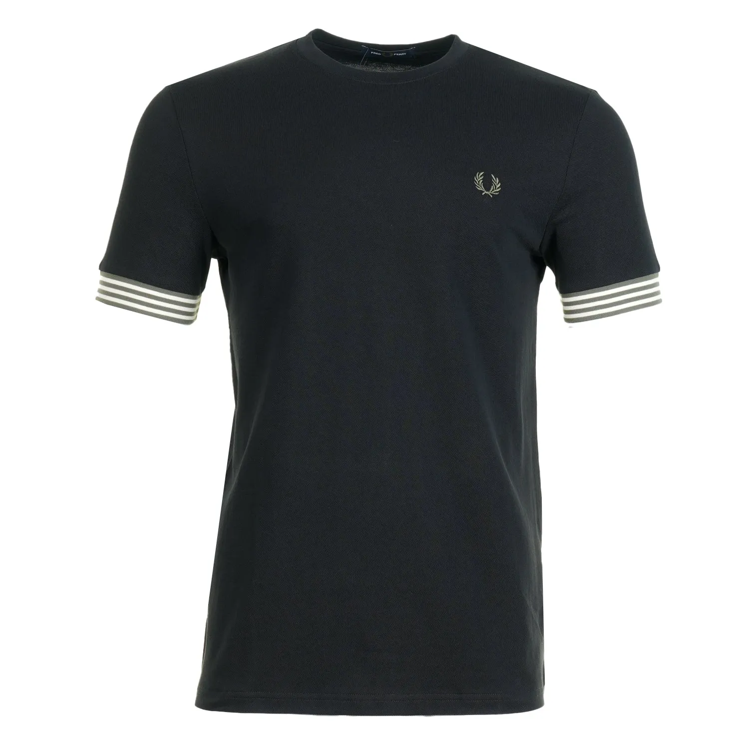 Striped Cuff T Shirt Black Green sold by RAGAZZI