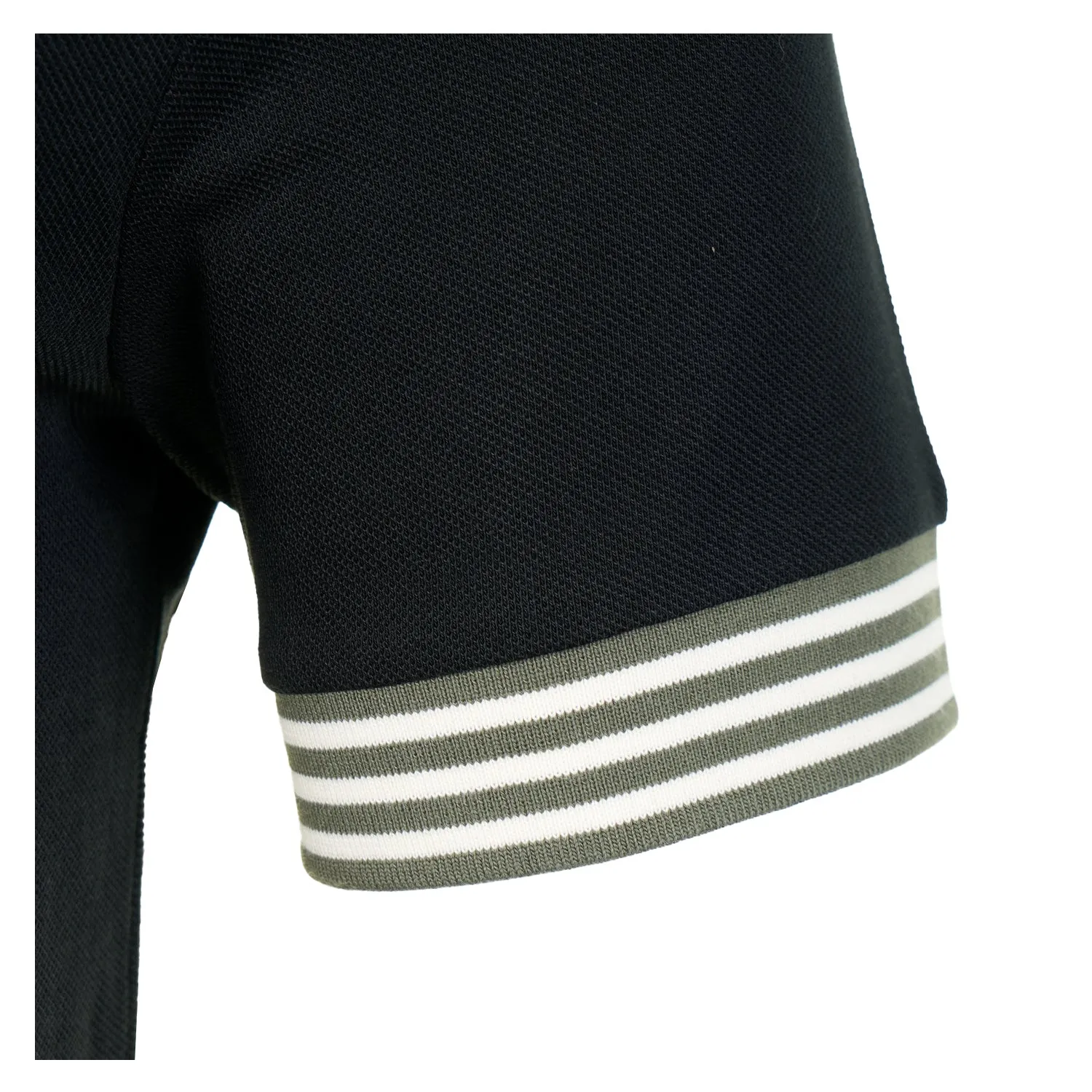Striped Cuff T Shirt Black Green sold by RAGAZZI product image thumbnail 3