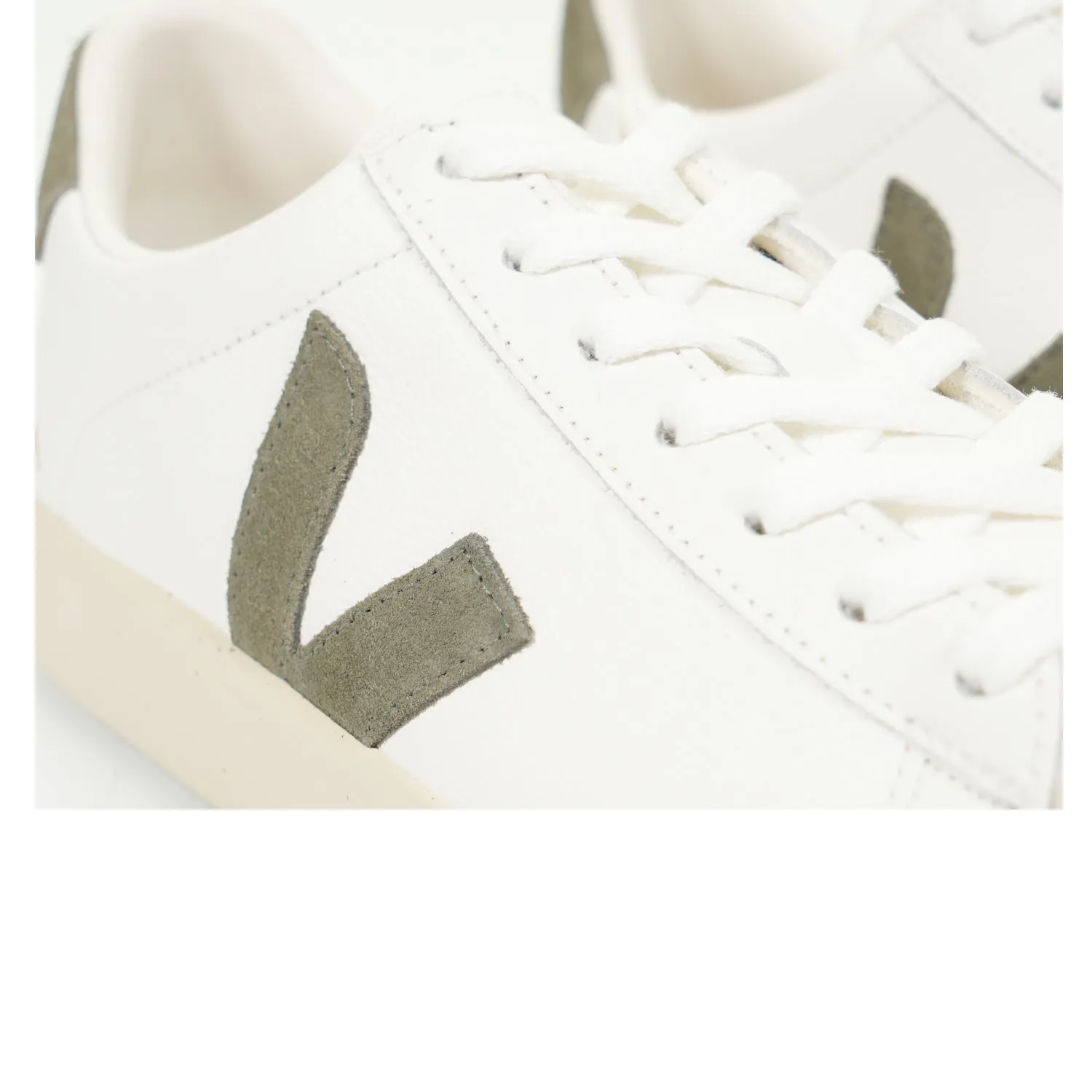 Campo Leather Trainers Extra White Khaki sold by RAGAZZI product image thumbnail 4