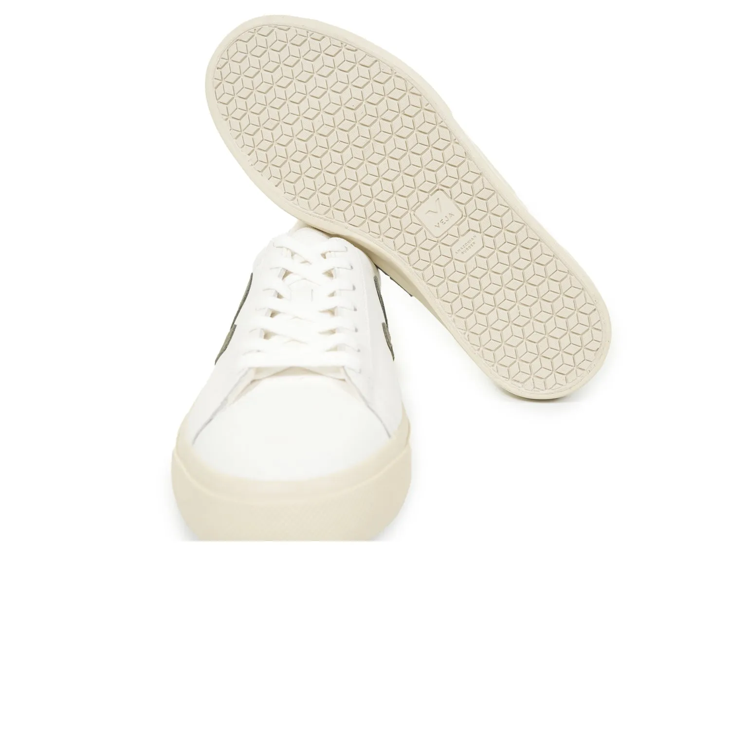 Campo Leather Trainers Extra White Khaki sold by RAGAZZI product image thumbnail 5