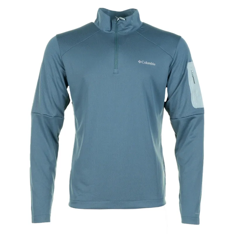 Long Sleeve Tech Knit 1/4 Zip Everblue Crushed Blue sold by RAGAZZI