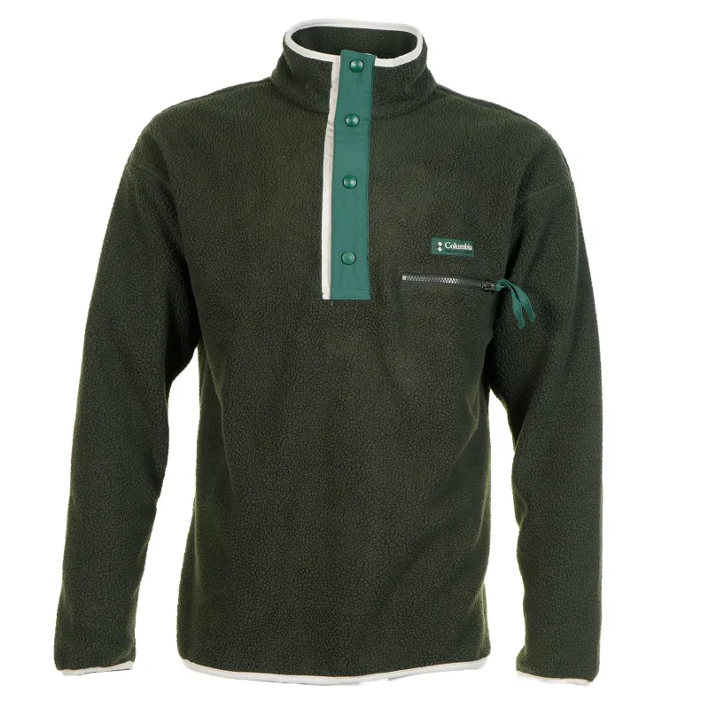 Helvetia 2 Half Snap Fleece Greenscape sold by RAGAZZI